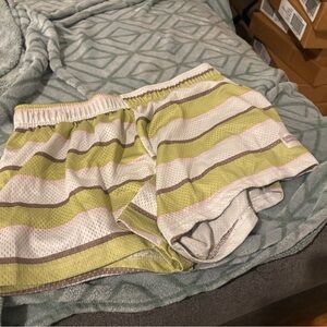 Striped Mesh Shorts